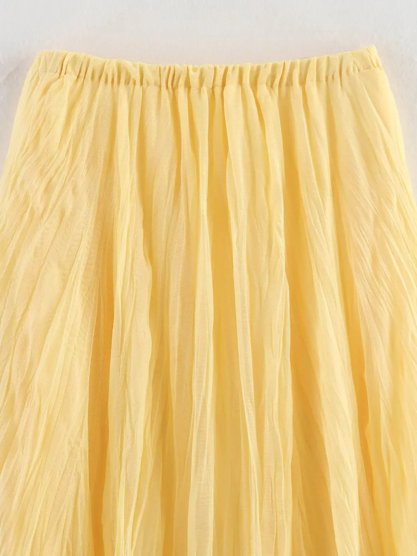 HH Women Elastic Waist Pleated Maxi Skirt Flowy A Line Pleated Long Skirt In Yellow White Pink For Spring Summer Beach Vacation