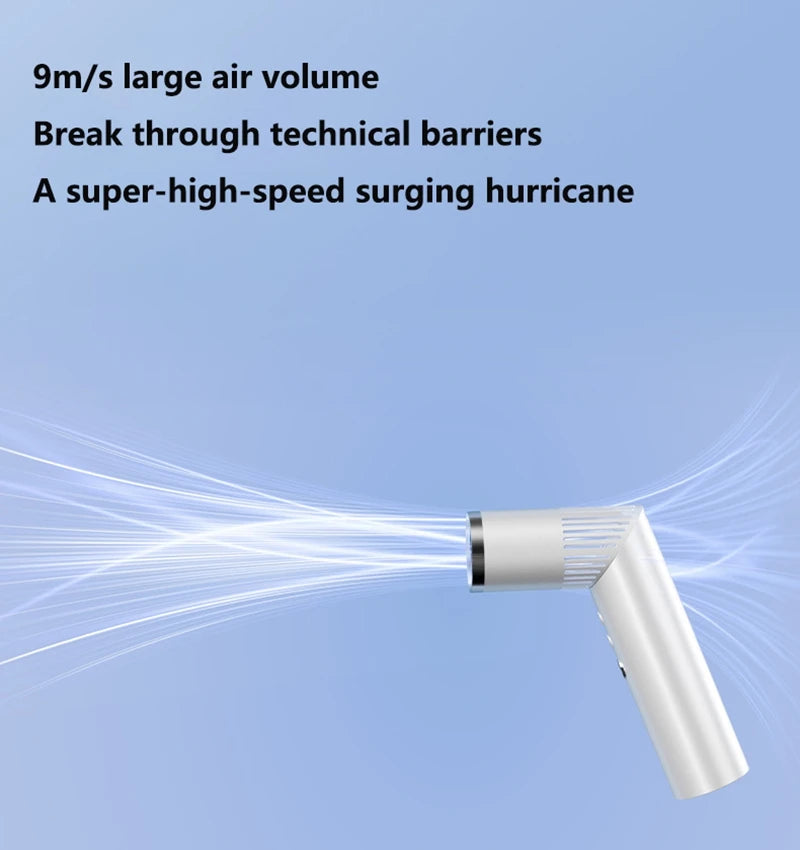 Lenovo Portable Foldable Handheld Fan Brushless Motor USB Rechargeable Mini Fan 199-Speed Settings with LED Display Small Fan