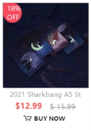 Sharkbang A7 Square Loose Leaf Diary Notebook Glitter Journals Agenda Planner PVC Binder Goo Card Book Gift Set Stationery