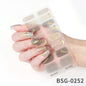 16/18/20Tips Semi-Cured Gel Nail Strips Adhesive Full Cover Stickers for Nails UV Lamp Need Press On Nails Fashion Manicure