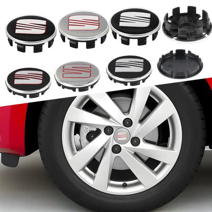 4Pcs 55/56/63mm Car Wheel Tire Center Emblem Cover Hub Caps Sticker for seat cupra Ateca Leon 6f 6j FR Mk2 Mk3 5f 1p lbiza Exeo