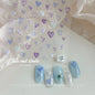 Line Flower Powder Blusher Love Heart High Quality Jelly Series Adhesive Nail Sticker Nail Art Decoration Decals Design T-2830
