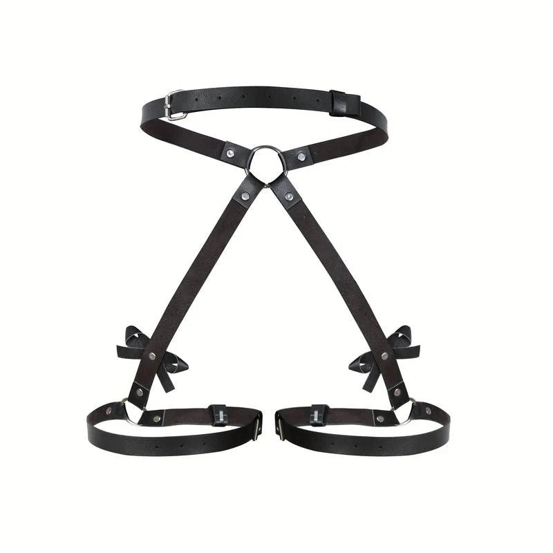 Bdsm Handcuff Set Garter Belt Leg Ring Underwear Sets Adult Sex Game SM Night Toys Leather Bondage Conditioning Slave Rave Toy
