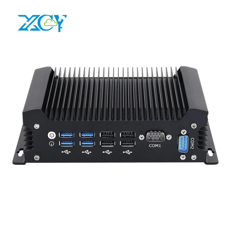 XCY Fanless IoT Industrial Mini PC Intel Core I5-1335U 2x COM RS232 2x LAN 8x USB WiFi SIM 4G LTE Windows 10/11 Linux PXE WOL