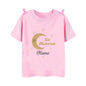 Personalized Eid Mubarak Printed Kids Shirts Custom Name Eid Ramadan Child T-shirt Tops Islamic Muslim Holiday Boys Girls Outfit