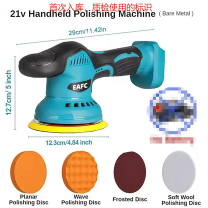 Podofo 21V Cordless Car Waxing Machine Adjustable 8 Speed Auto Polish Waxing Machine Polishing Wax Tool Wax Polisher With Battery & Charger