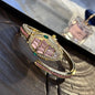 LuxuryDiamondEmbedded Fashionable Snake-Shape Bracelet Watch for Women Elegant Open Handbag Stylish European And American Design
