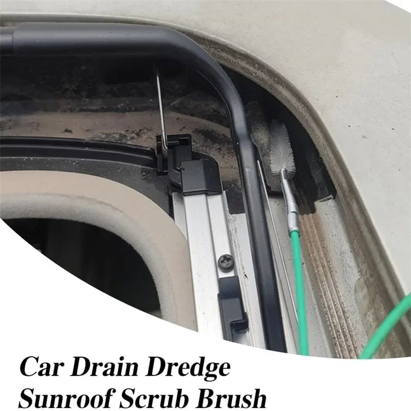 3m/5m Car Drain Dredge Cleaning Scrub Brush Auto Sunroof Long Hoses Detailing Cleaning Tool Spiral Cleaning Brush Drain Cleaner