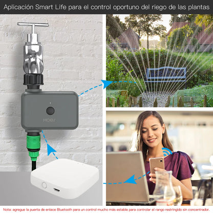 Moes Smart Tuya Bluetooth Water Timer Rain Delay Programmable Irrigation Timer with Automatic and Manual Watering