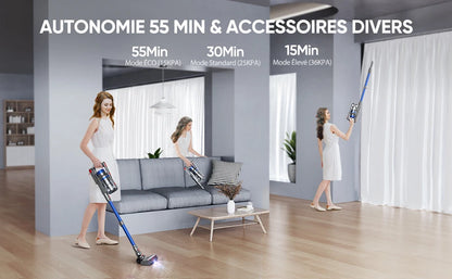 Buture JR500 cordless vacuum cleaner 55 Min 36kpa vacuum cleaner household appliances 1.2l removable battery dust cup portable
