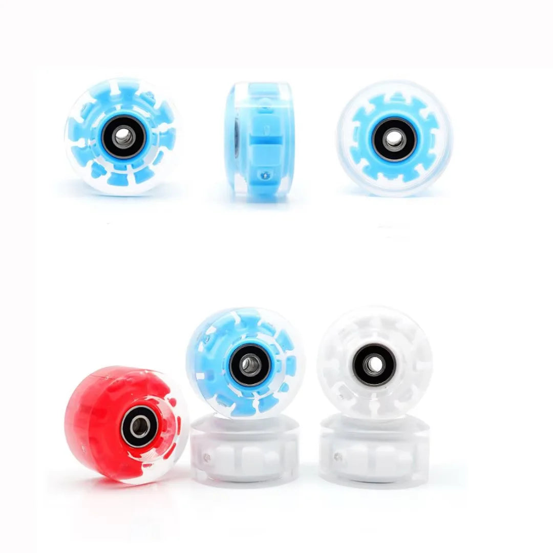 8 Pack 58 x 32mm Light up Roller Skate Wheels with Bearings for Quad Skates or Outdoor Double Row Skating or Skateboard Accessor