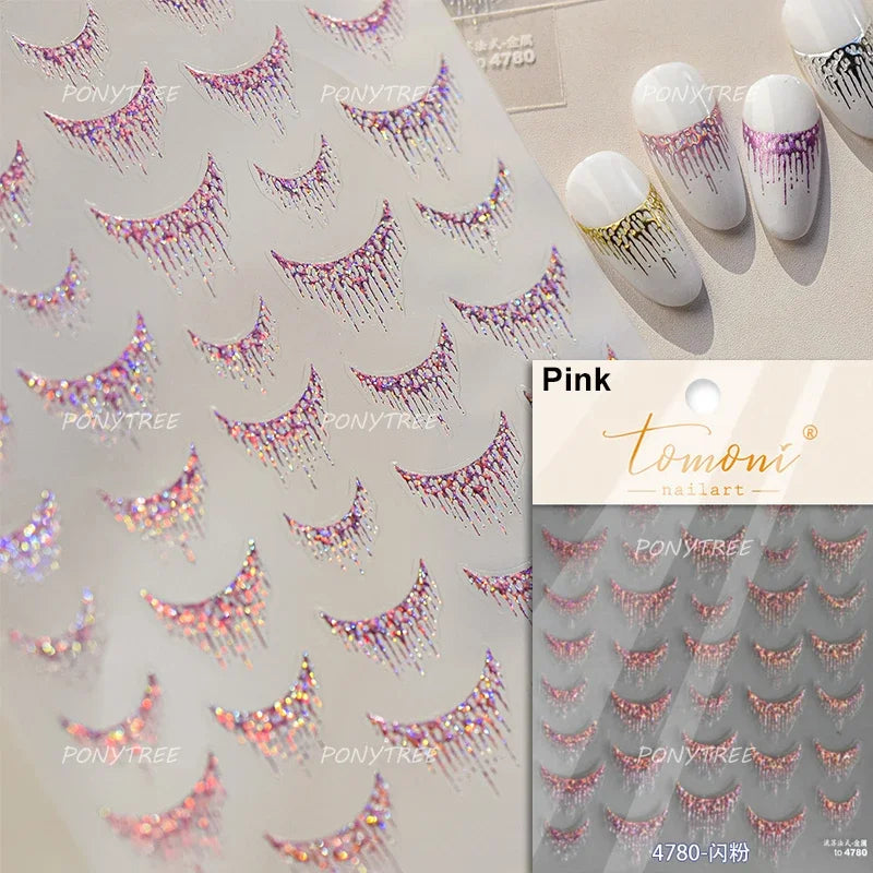 5D Gold Stamped Silver Sun Stars Snake Nail Art Stickers Totems Reliefs Self Adhesive Dark Chinese Style Manicure Decals