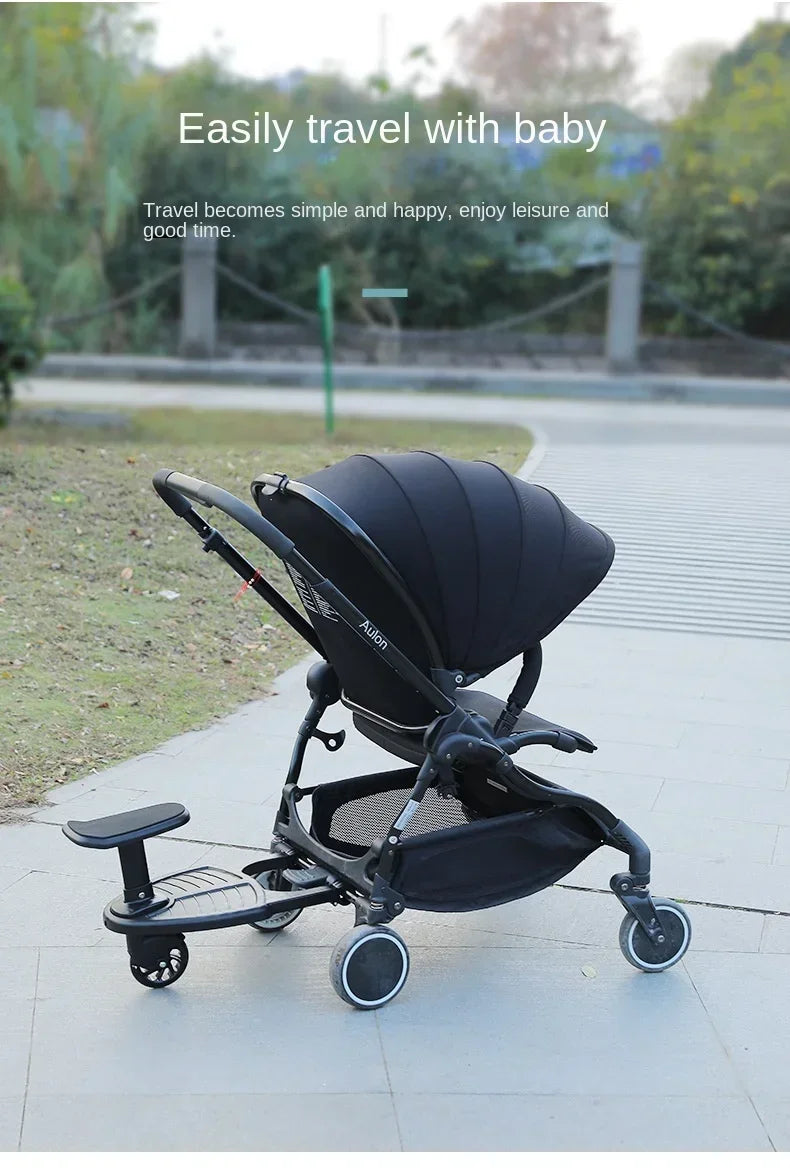 Twins Baby Stroller Pedal Adapter Stroller Accessorie Second Children Auxiliary Trailer Twins Scooter Standing Plate with Seat