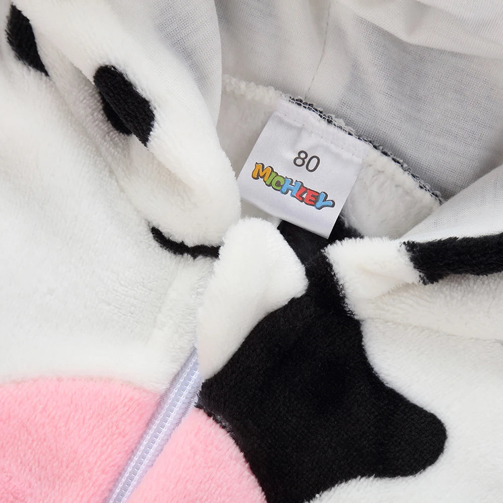 Baby Clothes Winter Pajamas Flannel Thermal Pijamas for Toddler Kids Boys Girls Squirrel Cow Onesies Infant Jumpsuit Pyjamas