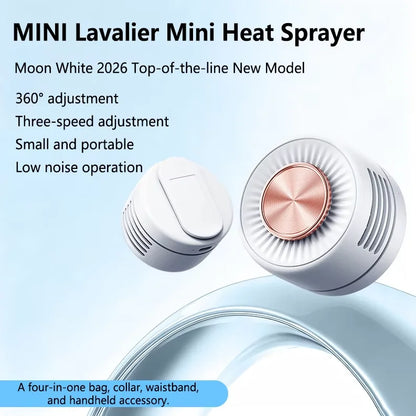 Lenovo Portable Bladeless Clip Fan 360° Rechargeable Mini USB Desk Fan Small Cooling Fan for Outdoor Travel Office
