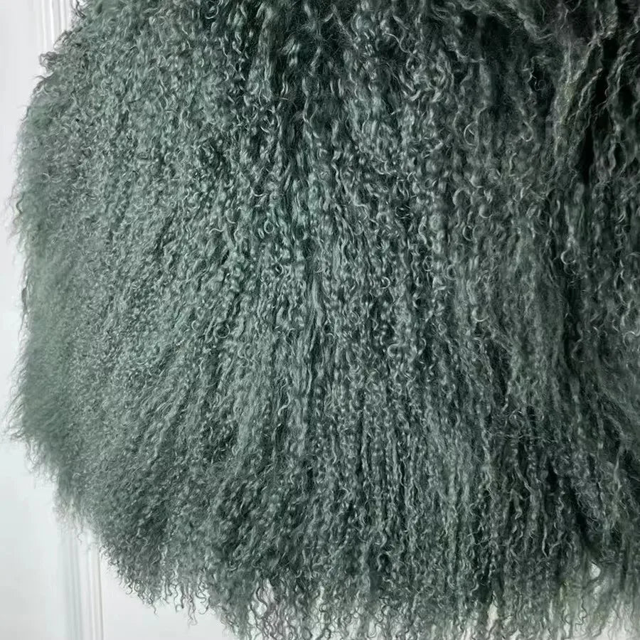 Collarless Tibetan Lamb Fur Coat Genuine Sheep Wool Jacket Natural Sheepskin Coat Luxury New Arrivals Women's Clothing