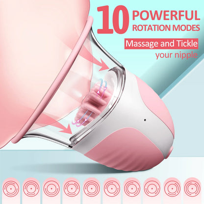 Breast Enhancement Sucking Vibrator Rotating Vacuum Pump Bra Sucker AV Breast Massager Female Nipple Stimulation Masturbator