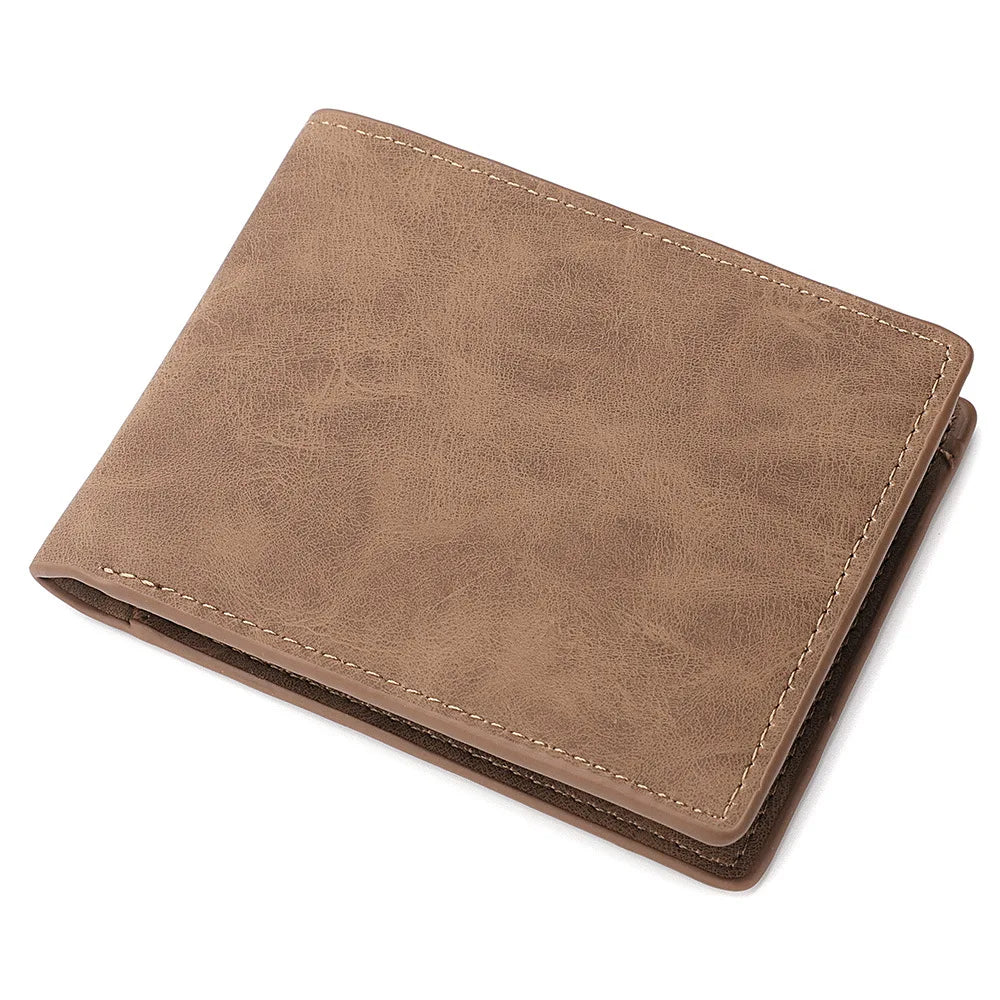 HOMEFISH Fashion Short Wallet for Men, Lightweight Portable Card Holder with Ample Bill Storage