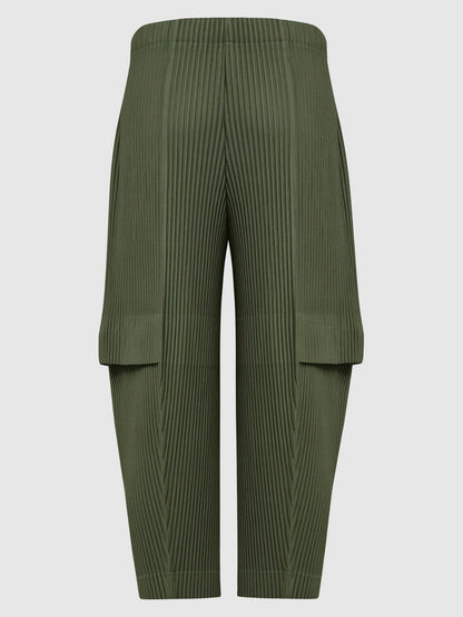Miyake Pleated Men Cargo Pants Pleated Straight Pants Loose Overalls Men Baggy Black Trousers Fashion Casual Streetwear Pants