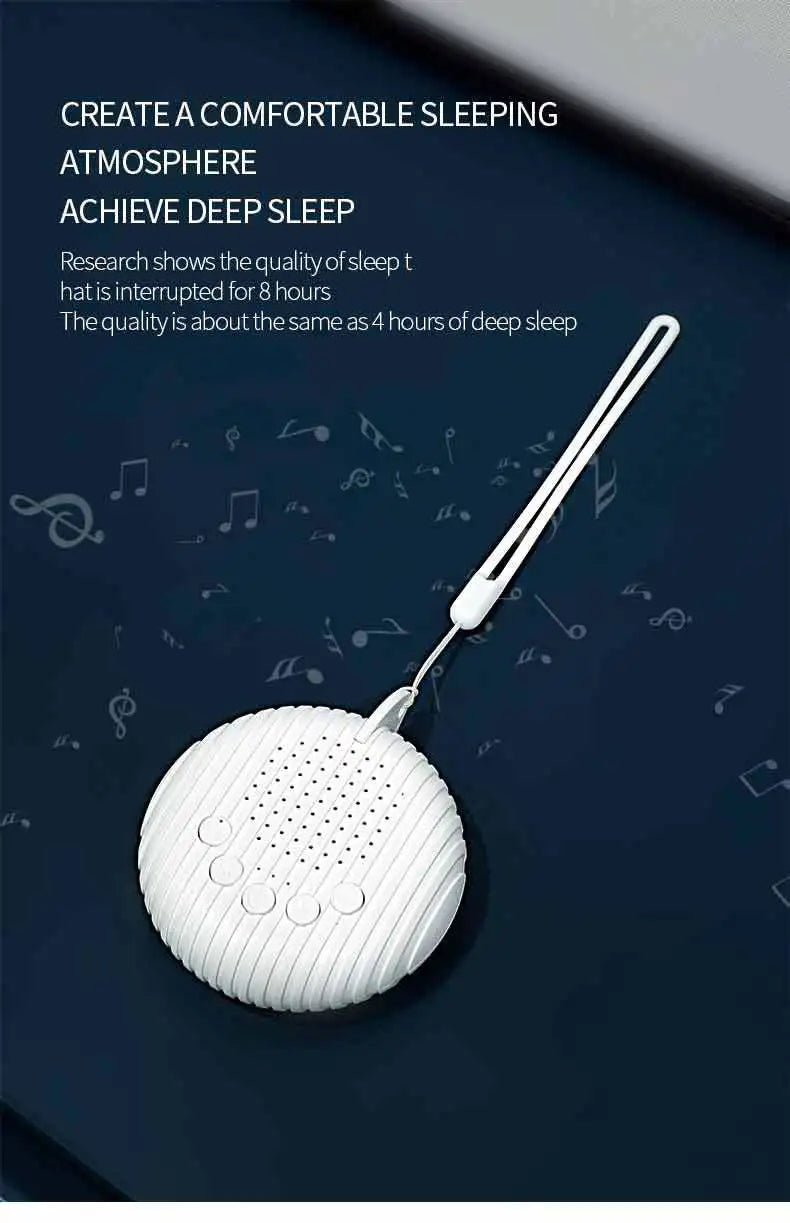 White Noise Sound Machine Portable Baby Sleep Machine 10 Soothing Sounds Volume Adjustable Built-in Rechargeable Battery USB