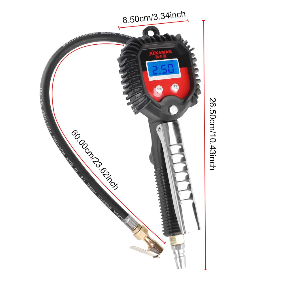 Digital Display Tire Pressure Gauge Auto Accessories High-precision Monitoring Inflation Gun Universal Car Tire Manometro
