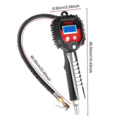 Digital Display Tire Pressure Gauge Auto Accessories High-precision Monitoring Inflation Gun Universal Car Tire Manometro