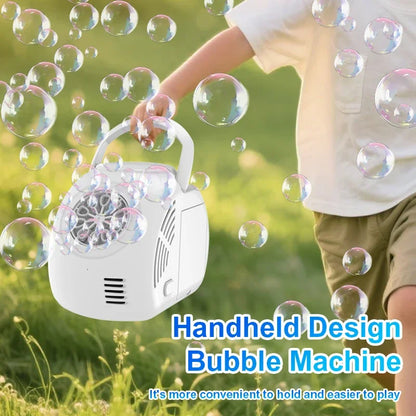 Handheld outdoor bubble machine electric with light bubble toy bubble launcher holiday  gift without battery bubble water