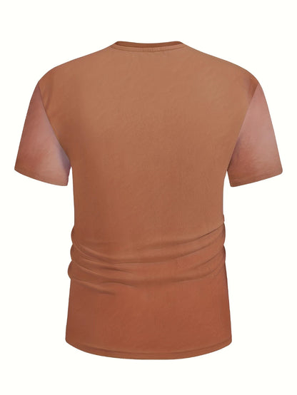 2025 New Men's 3D Printed Muscle Pattern T-shirt Retro Street Men's Short-sleeved Light And Breathable Y2k T-shirt Men's Top