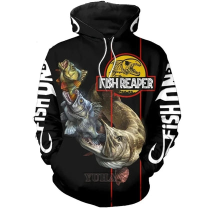 Animal Fisher Marlin Sweatshirts Man Tracksuit Fishing Camo Hoodies For Men Fashion Streetwear Harajuku Y2k 3D Print Pullovers