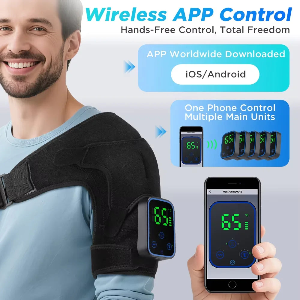 Electric Shoulder Heating Pad 3-Speed Vibration Muscle Relax Belt Thermal Massager Shoulder Neck Health Care Support Brace