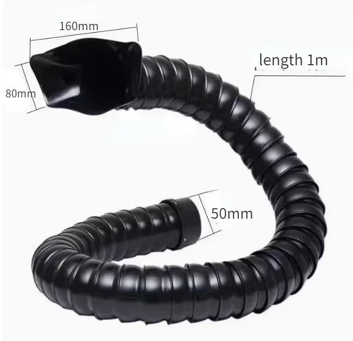 Flexible Smoke Exhaust Ventilator Pipe positioning bamboo tube suction air collector hood Industrial smoke extraction system