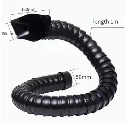 Flexible Smoke Exhaust Ventilator Pipe positioning bamboo tube suction air collector hood Industrial smoke extraction system