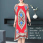 Casual Elegant Bohemian Printed Ethnic Style Retro Floral Woman Summer Street Wear Batwing Sleeve Loose Tunic Maternity Dress