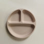 Suction Plates For Babies, Silicone With Lid Divided Design Dinner Plate