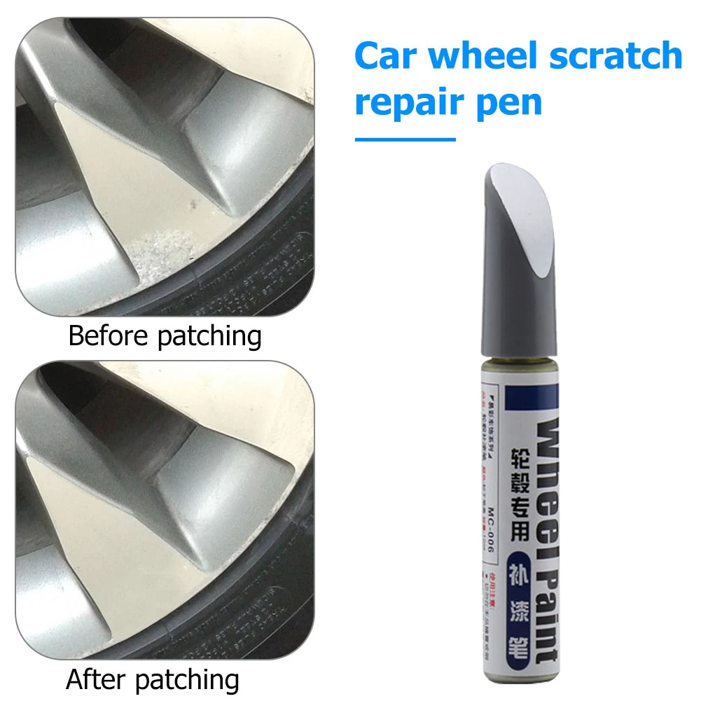 12mL Car Paint Scratch Repair Pen Wheel Spoke Rim Paint Marker Pen Brush Paint