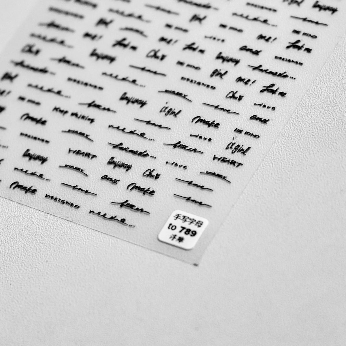 1pcs Black White English Letter Nail Stickers 5D Gothic Words Roman Alphabet Character Nail Decal Self Adhesive Letters Nail Dec