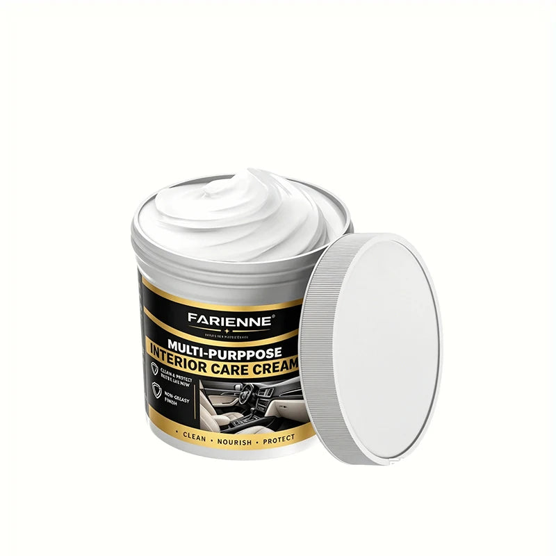 FARIENNE 150G Car Interior Care Cream Plastic Trim Restorer Anti-Aging Brightener For Dashboard Tire Leather Seat