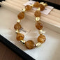 Multicolor Irregular Acrylic Beaded Bangles for Women Geometric Smudge String Bracelet Beach Vacation Style Couple Jewelry W
