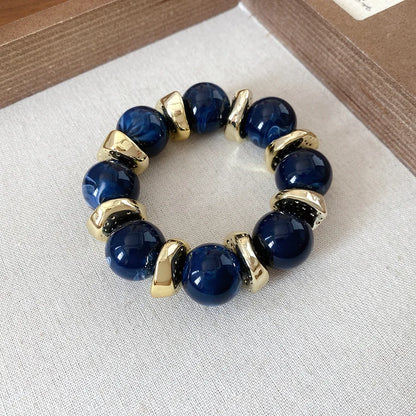 Acrylic Irregular Square Round Beaded Bracelet Bangle for Women Imitation Stone Chain Bracelet Hand Accessories Couple Gifts K