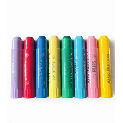 8/12 Colors Crafts Paint Sticks Color Solid Painting Stick Washable Paint Sticks Drawing Graffiti Art for Kids and Students