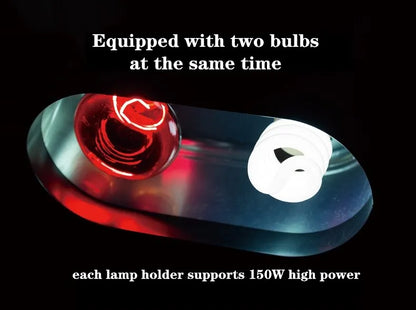 UVB Light Lampshade Fixture Dual Reptile Lamp Cap Combo Integration Design Heat Lighting Lamp Kit Bulb Holder Lampshade Emitter