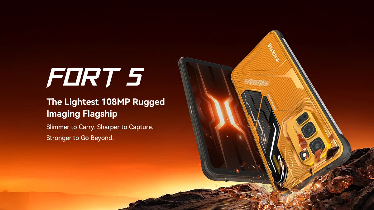 Blackview FORT 5 Android 16 Rugged Smartphone 36GB(12+24)+256GB 6.78" HD+ IPS 5000mAh Mobile Phone Smartphone Mobile Phone NFC