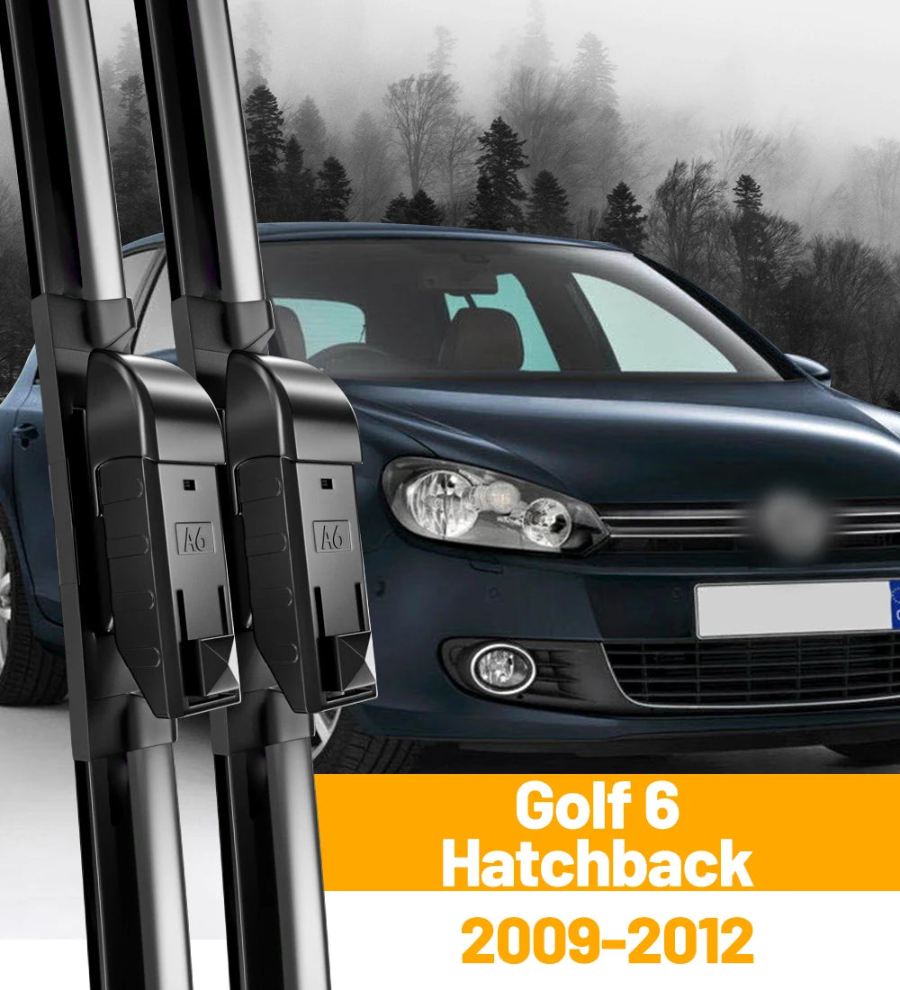 Wiper Front Wiper Blades For VW GOLF 6 Hatchback 2009 2010 2011 2012 Windshield Windscreen Front Window 24"+19" Accessories