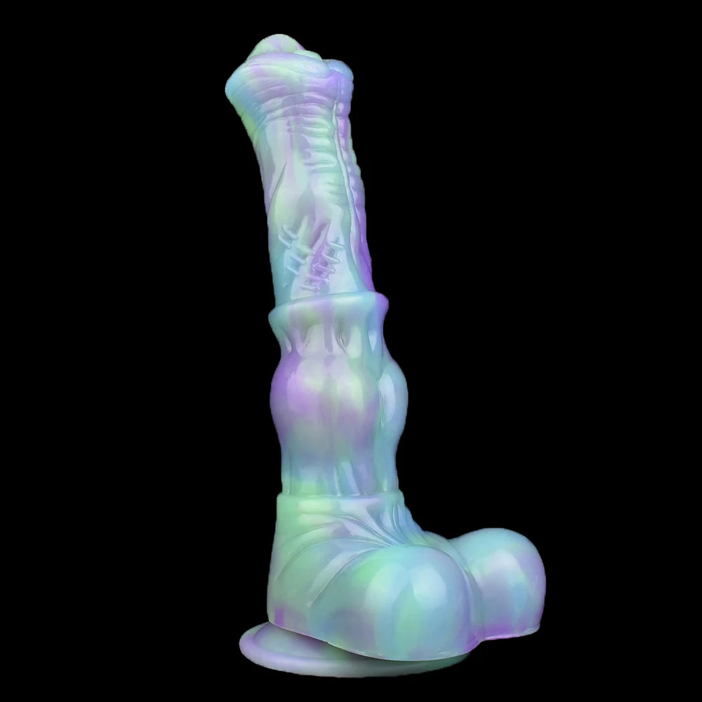 YOCY Long Horse Dildo Silicone Female Masturbator Knot Animal Anal Plug Butt Prostate Massager Stimulator Sex Toys For Couple