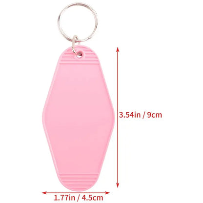 A84E-24 Pcs Vintage Motel Keychain DIY Blank Hotel Keychains Heat Transfer Blank Keychains Bulk Sublimation