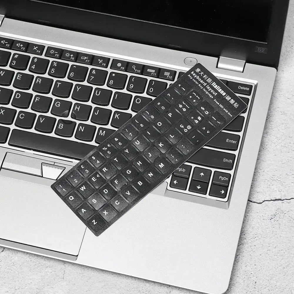 Non-slip Arabic Deutsch Spanish Keyboard Stickers Russian Letter Alphabet Layout English Wear-resistant Keyboard Covers
