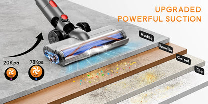 Honki 78KPA Cordless Vacuum Cleaner with LED High Power Strong Suction Wet and Dry Handheld Vacuum Cleaner for Pet Hair Carpet