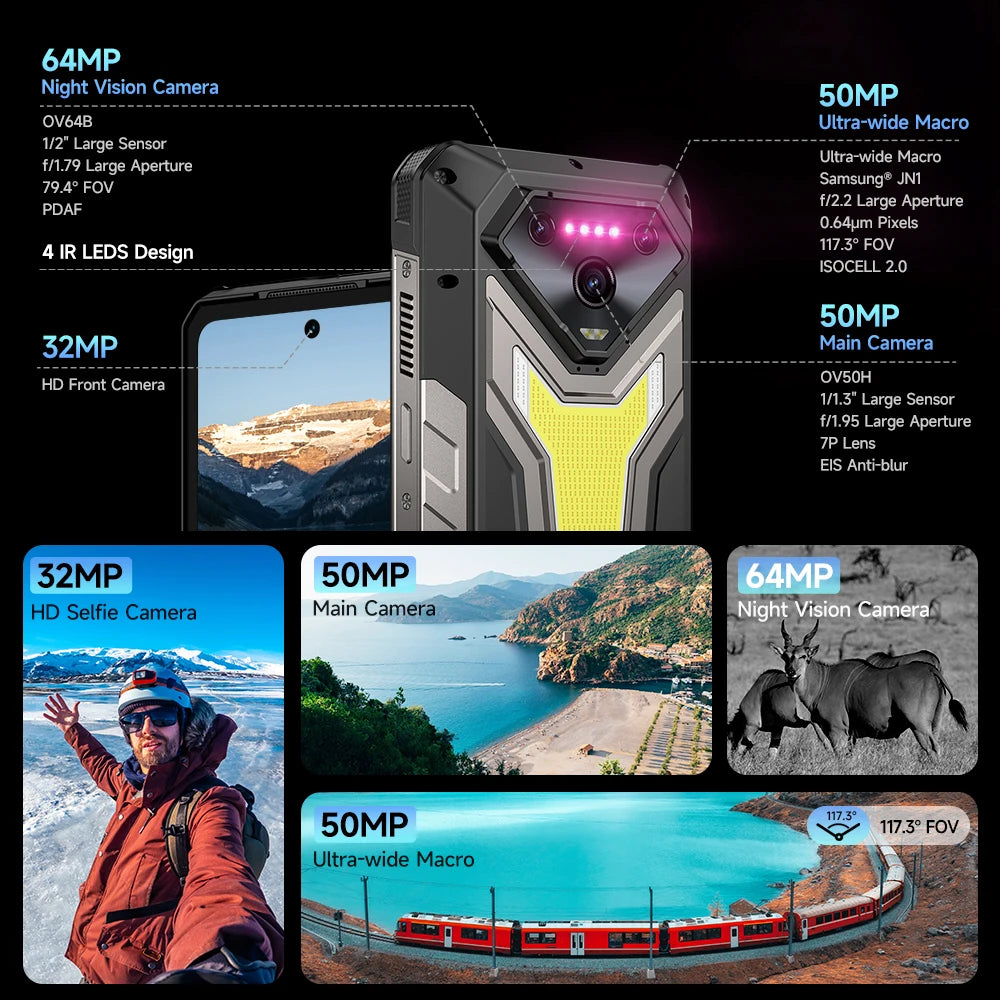 【World Premiere】Ulefone Armor 34 5G AI Rugged Phone 25500mAh Up to 32GB+512GB 120Hz 6.95" NFC Android 15 Smartphon