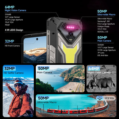 【World Premiere】Ulefone Armor 34 5G AI Rugged Phone 25500mAh Up to 32GB+512GB 120Hz 6.95" NFC Android 15 Smartphon