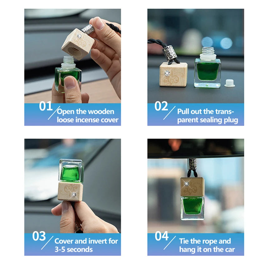 2pcs Orange and Coconut-Flavored Hanging Car Air Freshener with Pendants, Two in One Pack